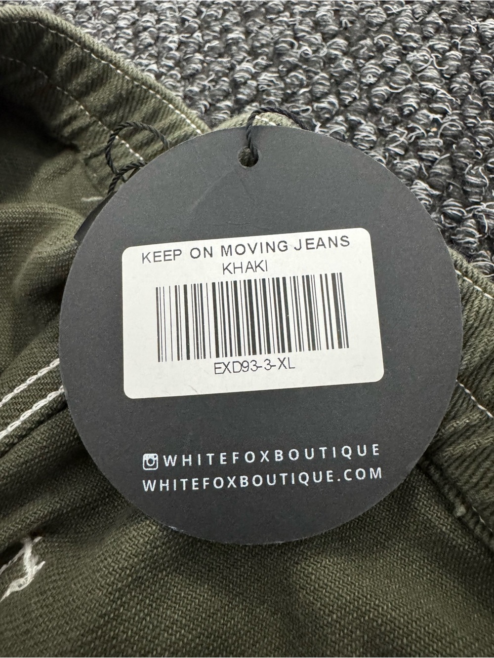 White Fox Keep On Moving Cargo Pants Khaki XL Wide Leg Utility NWT Womens - Picture 5 of 10